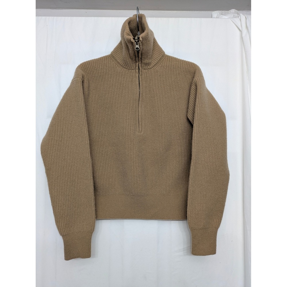 UNIQLO : C Clare Waight Keller 100% Premium Lambswool Half-Zip Sweater Beige S